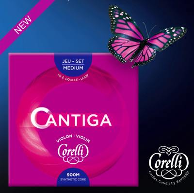 Corelli Cantiga Forte violin string set, heavy tension, with loop-end E