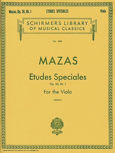 Mazas, J.F. (Mogill): Etudes Speciales, Op.36, Bk.1 (viola)