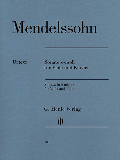 Mendelssohn, F. (Herttrich , ed.): Sonata in C Minor, urtext (viola & piano)