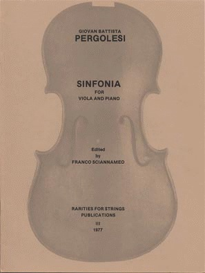 Pergolesi, G.B. (Sciannameo): Sinfonia for Viola & Piano