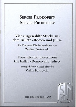 Prokofiev, Sergei (Borisovsky): Four Pieces from Romeo & Juliet (viola & piano)