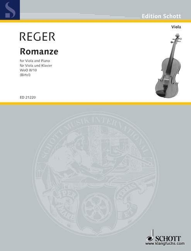 Reger, Max: Romanze WoO 11/10 (viola and piano)