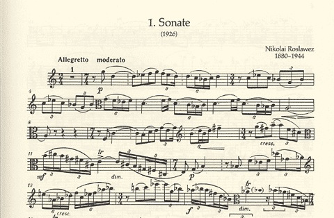 Roslawez, Nikolai: Sonate #1 (viola & piano)