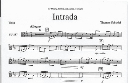 Schudel, Thomas: Intrada (viola & piano)