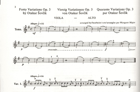 Sevcik, O. (Major): 40 Variations Op.3 (Viola)