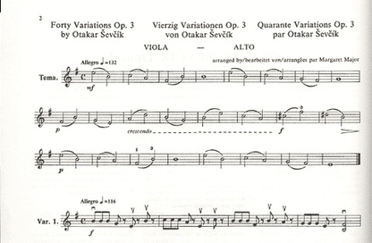 Sevcik, O. (Major): 40 Variations Op.3 (Viola)