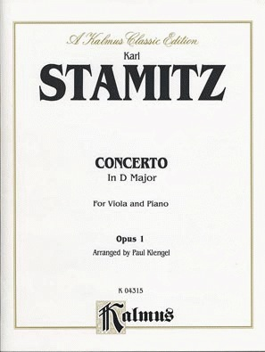 Stamitz, Karl: Concerto in D Major Op.1 (viola & piano)