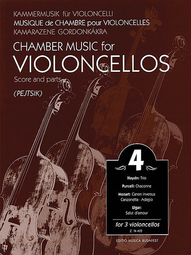 Pejtsik, Arpad: Chamber Music for Violoncellos Vol.4 (3 cellos), Edito Musica Budapest