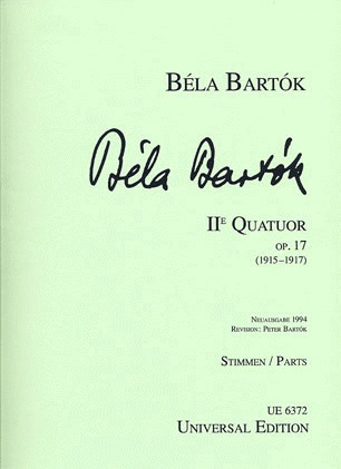 Bartok, B: String Quartet No. 2 (set of parts)