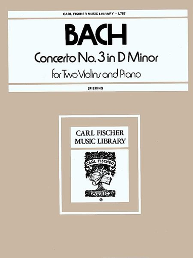 Bach, J.S. (Spiering): Concerto in D minor, BWV1043 (2 violins, and piano)