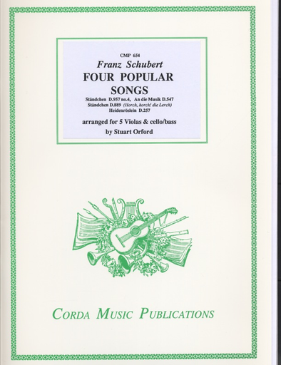 Schubert, Franz (Orford): 4 Popular Songs (5 violas and cello or bass)