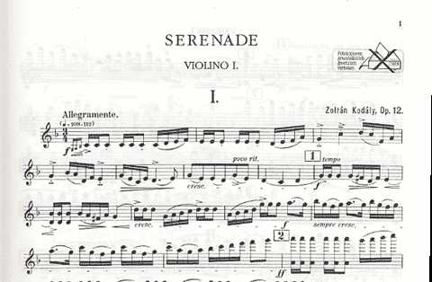 Kodaly, Z.: Serenade, Op.12 (2 violins and viola)