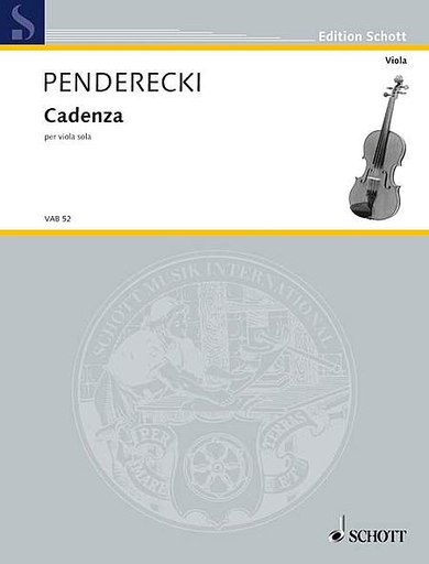 Penderecki, K.: Cadenza (viola)