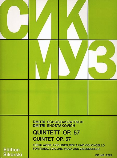Shostakovich, Dmitri: Quintet Op.57 (piano, 2 violins, Viola, Cello)