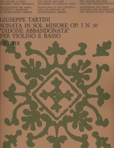 Tartini, Giuseppe: Sonata Op.1#10 Didone Abbandonata (violin & piano)
