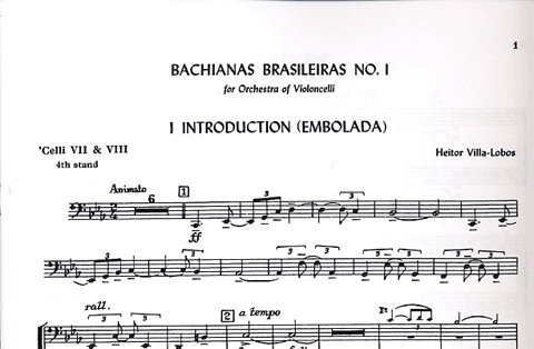 Villa Lobos, H.: Bachianas Brasileiras (2 violas & 6 cellos or 8 cellos)