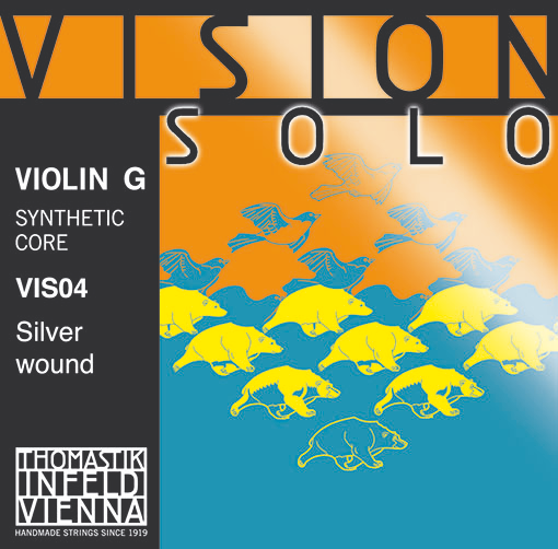 VISION SOLO violin G string, silver wound, medium, by Thomastik-Infeld