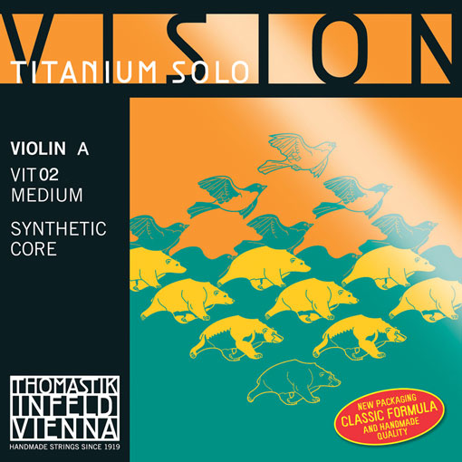 VISION Titanium Solo violin A string, aluminum wound, medium, by Thomastik-Infeld