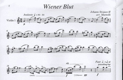 Strauss, Johann (Martelli): Wiener Blut (string quartet)