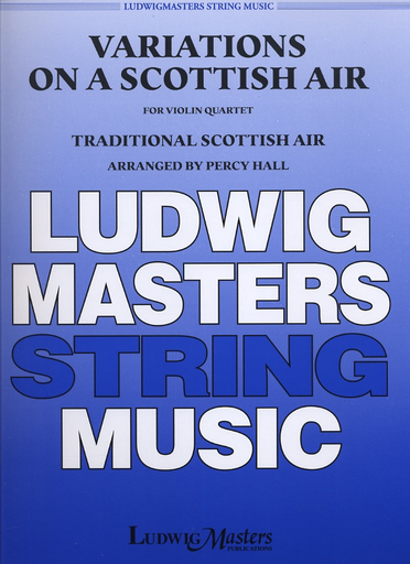 Hall, Percy: Variations on a Scottish Air (4 violins) score & parts