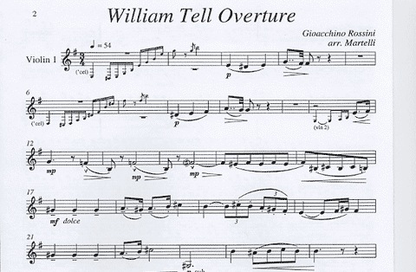 Rossini, Giacomo (Martelli): William Tell Overture (string quartet)