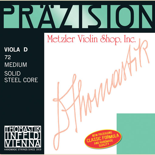 Prazision (Precision) steel viola D string, chrome wound, medium, by Thomastik-Infeld