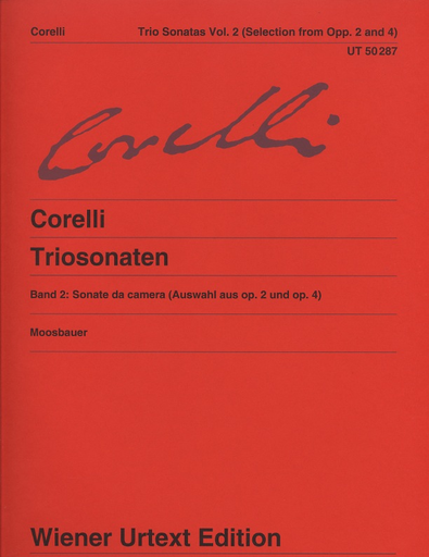 Corelli, A.: Trio Sonatas Vol. 2, Sonata da chiesa, Op. 2 and Op. 4, urtext (2 violins, cello, and piano)