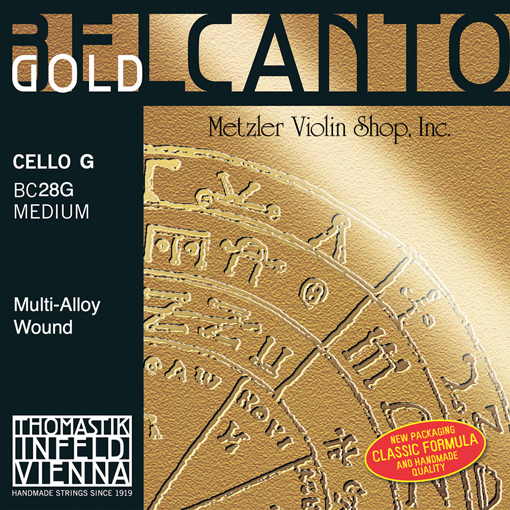 BELCANTO Gold cello G string, medium, by Thomastik-Infeld