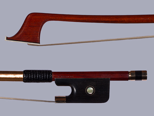 P. BUZATTO cello bow ebony gold, Brazil, 80.1g