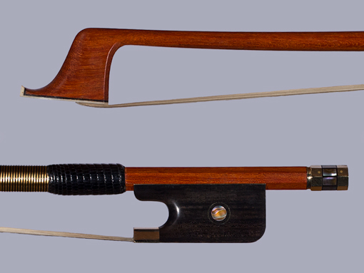 Fine cello bow, gold & ebony mounted 80.3g