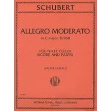 Schubert, Franz: Allegro Moderato in C major, D.968 (3 cellos, score & parts)
