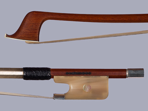 *K. MÜLLER*** Pernambuco cello bow horn/silver, GERMANY