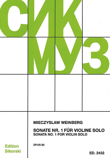Weinberg, Mieczyslaw: Sonata No. 1 Op. 82 for Violin Solo