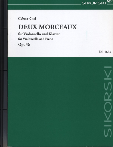 Cui, Cesar: Deux Morceaux, Op. 36 (cello & piano)