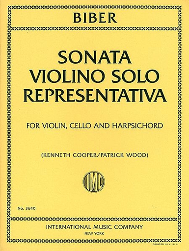 Biber: Sonata Violino Solo Representativa (violin, Cello & piano)