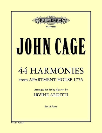 Cage, John: 44 Harmonies from Apartment House 1776 (string quartet) parts