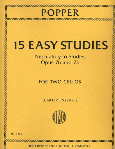 Popper, David: (Enyeart), 15 Easy Studies Preparatory to Op. 76 and 73 (2 cellos)