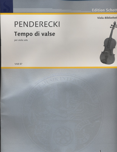 Penderecki, Krzysztof: Tempo di valse for solo viola