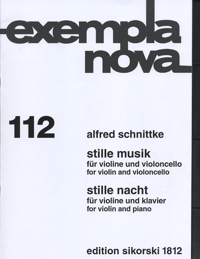 Schnittke, Alfred: Stille Musik (violin & cello) Stille Nacht (violin & piano)