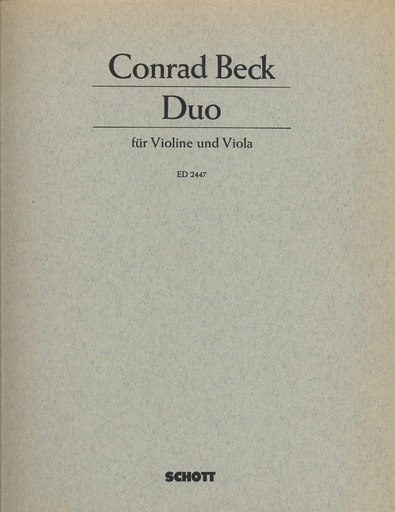 Beck, Conrad: Duo for Violin & Viola