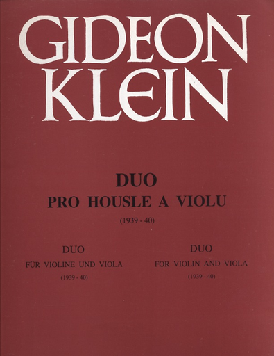 Klein, Gideon: Duo for Violin & Viola (1939-40)