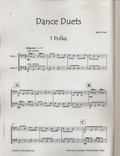 Cohen, Mary: Dance Duets (2 cellos)