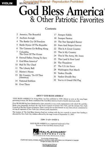 Berlin, Irving: God Bless America and Other Patriotic Favorites (violin)