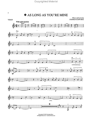 Schwartz, S.: Wicked (violin & CD)