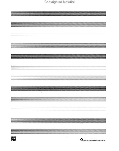 Alfred's Music Manuscript Book (12 stave)