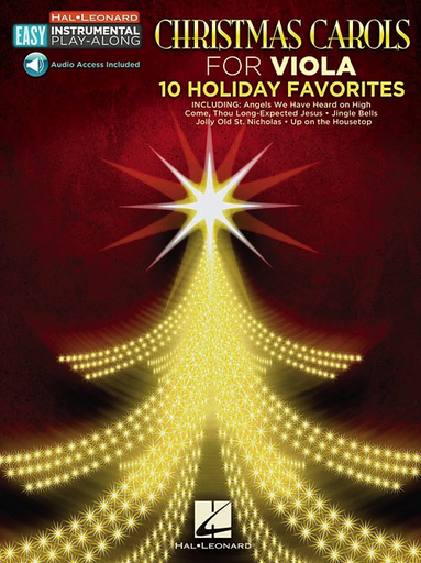 Christmas Carols for Viola-10 Holiday Favorites-Easy Instrumental Play-along (Audio access included)