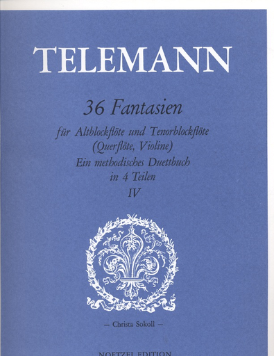 Telemann, G.P.: 36 Fantasias in 4 Volumes- Vol.4 #27-36 (2 violins)(flute & violin)
