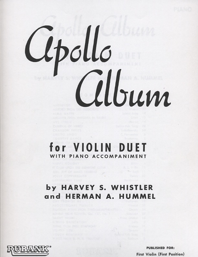 Whister, Harvey: Apollo Album (2 violins & piano)