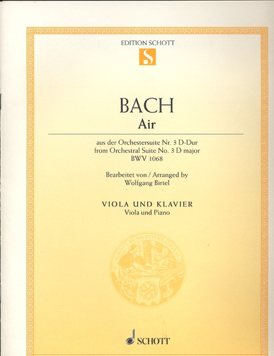 Bach, J.S. (Birtel, arr.): Air in D Major from the Orchestra Suite No. 3, BWV1068 (viola and piano)