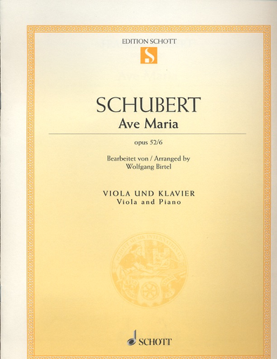 Schubert, F. (Birtel, arr.): Ave Maria, Op. 52, No. 6 (viola and piano)